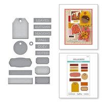 Spellbinders - Autumn Archives Collection - Etched Dies - Documenting Labels