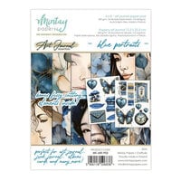 Mintay Papers - 6 x 8 Art Journal Paper Pad - Blue Portraits
