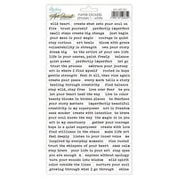 Mintay Papers - 6 x 12 Art Journal Stickers - Phrases 1 - White