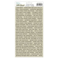 Mintay Papers - 6 x 12 Art Journal Stickers - Phrases 1 - Beige