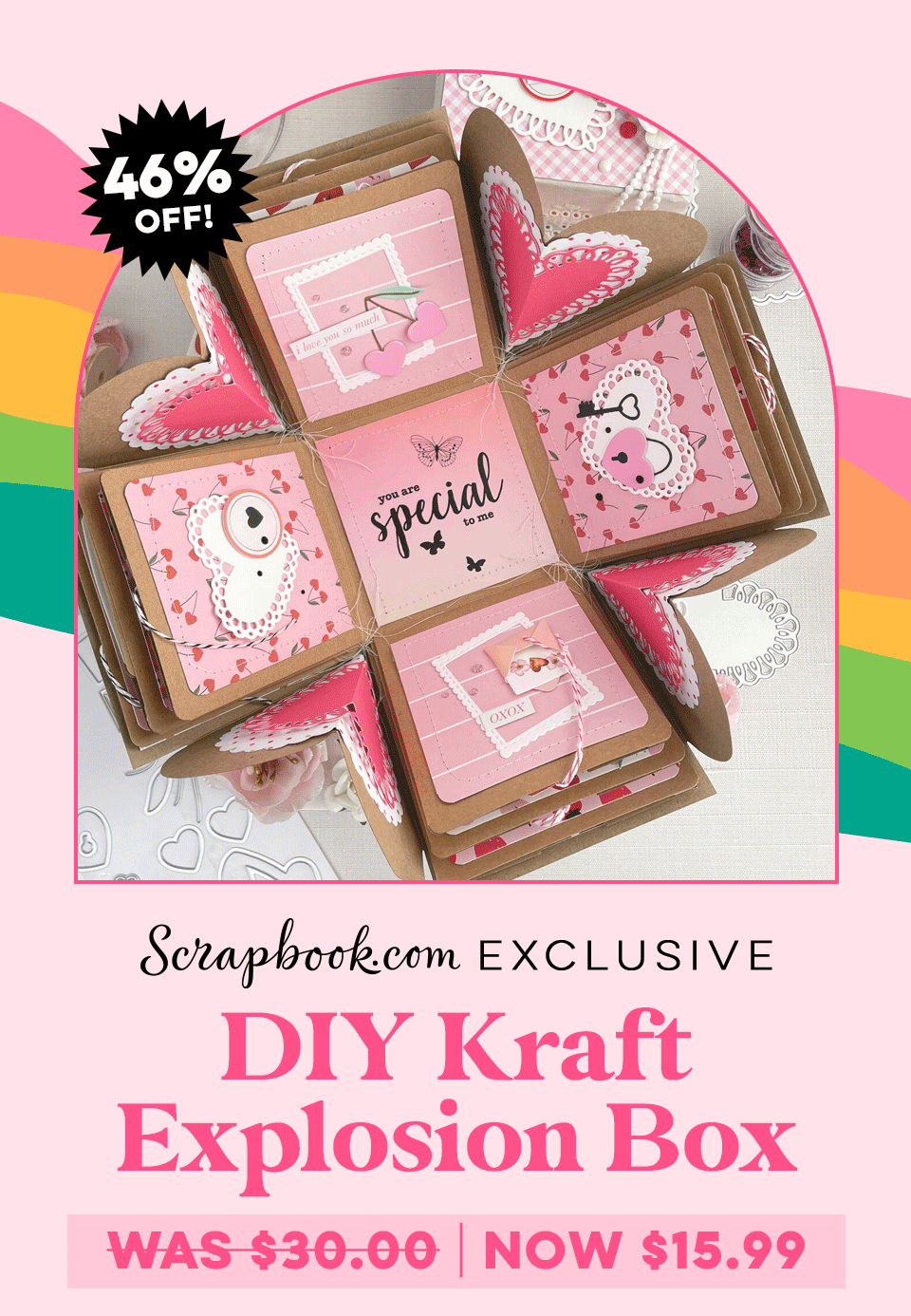 Exclusive DIY Kraft Explosion Box Was $30.00 Now $15.99