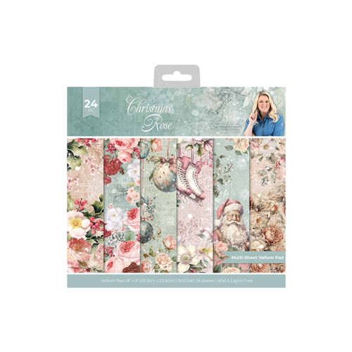 Crafter's Companion - Christmas Rose Collection - 8 x 8 Vellum Pad