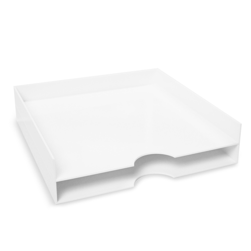 Scrapbook.com - Modern 12x12 Stackable Paper Trays - White - 2 Pack