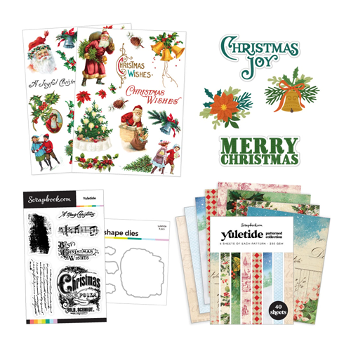 Scrapbook.com - Yuletide Christmas Bundle - Dies, Paper, Stamps, Rub-ons