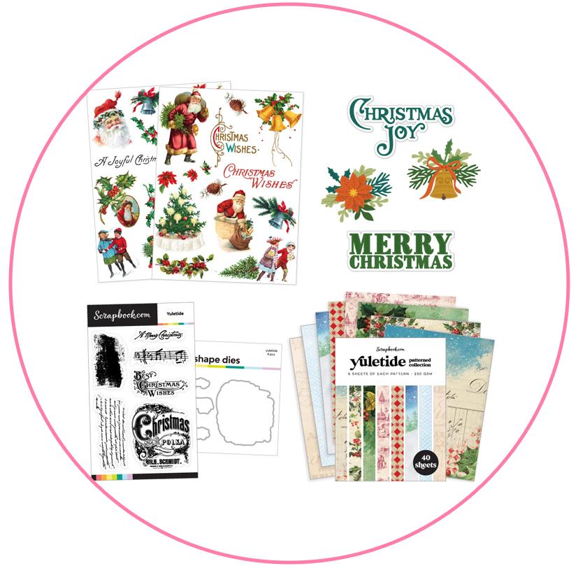Scrapbook.com - Bright Celebrations Bundle - Dies, Paper, Stamps