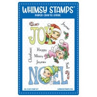Whimsy Stamps - Clear Photopolymer Stamps - Christmas Greetings Fairies