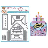 Scrappy Boy Stamps - Dies - Happy Birthday Pop-Up Envelope Card