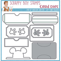 Scrappy Boy Stamps - Dies - Pop Up Envelope Add-On - Gift Card Holders