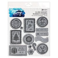 Ranger Ink - Simon Hurley - Cling Mounted Rubber Stamps - Christmas Postage