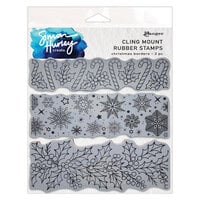 Ranger Ink - Simon Hurley - Cling Mounted Rubber Stamps - Christmas Borders