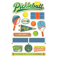 Paper House Productions - 3 Dimensional Cardstock Stickers - Pickleball