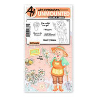Art Impressions - Die and Clear Photopolymer Stamp Sets - Gardener Gail