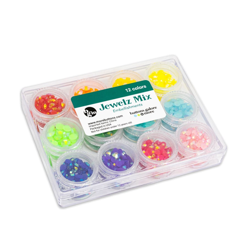 Buttons Galore and More - Jewelz Collection - Jewel Embellishments - Brights Mix