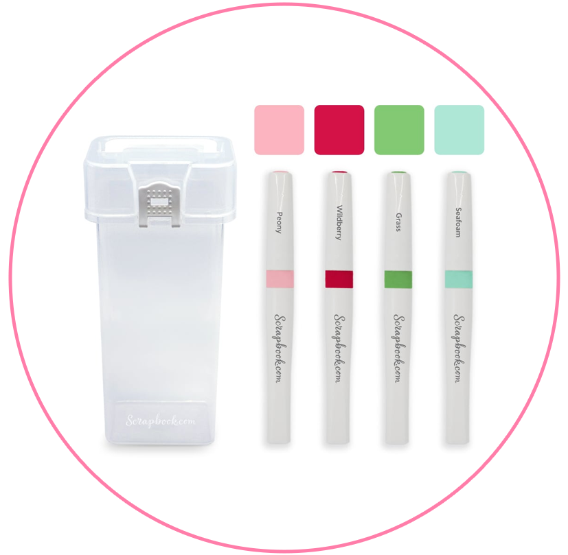 Scrapbook.com - Lustre Brush and Marker Case Bundle