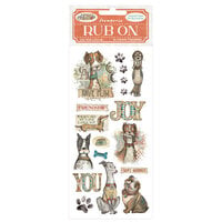 Stamperia - Furry Friends Collection - Rub On Transfers - Dog