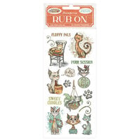 Stamperia - Furry Friends Collection - Rub On Transfers - Cat