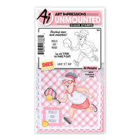 Art Impressions - Die and Clear Photopolymer Stamp Sets - Pickleball Patty