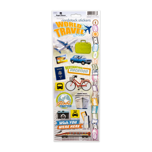 Paper House Productions - World Travel Collection - Cardstock Stickers - World Travel