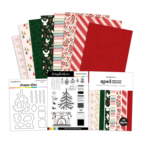 Scrapbook.com - Home for Christmas Bundle - Dies, Paper, Stamp