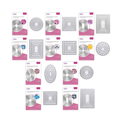 Crafter's Companion - Metal Dies - Inverted Stitched Shapes Bundle