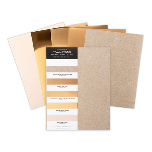 Harmony Precious Metals - 8.5 x 11 - 20 Pack - Rose Gold