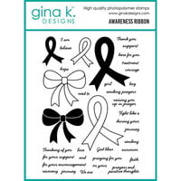 Gina K Designs - Clear Photopolymer Stamps - Awareness Ribbon