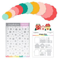 Scrapbook.com - Winter Village Bundle - Dies and Stencil