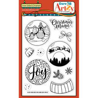 Dare 2B Artzy - Clear Photopolymer Stamps - Snow Globe And Ornament