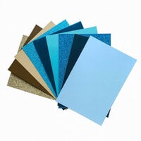 Alex Syberia Designs - 8.25 x 11.75 Cardstock - 27 Pack - Golden Turquoise Mix