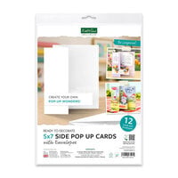 Katy Sue Designs - Cards and Envelope Set - 5 x 7 White Side Pop Up