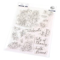 Pinkfresh Studio - Flourish &amp; Grow Collection - Clear Photopolymer Stamps - Cozy Blooms