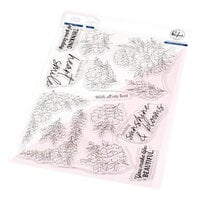 Pinkfresh Studio - Flourish &amp; Grow Collection - Clear Photopolymer Stamps - Peony Glow