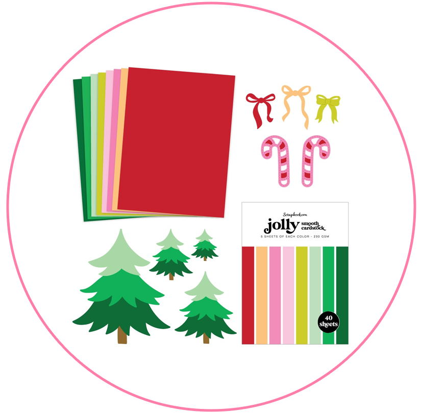 Scrapbook.com - Candy Cane Forest Bundle - Paper and Dies