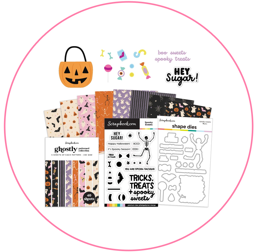 Scrapbook.com - Tricks and Treats Bundle - Dies, Paper, Stamps
