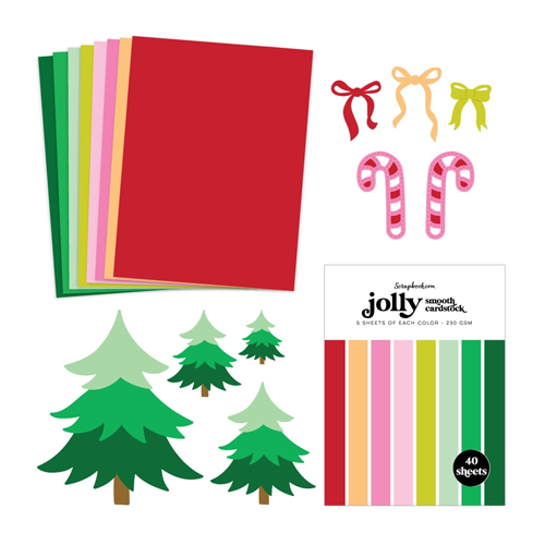 Scrapbook.com - Candy Cane Forest Bundle - Paper and Dies
