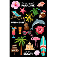 Scrapbook Customs - Tropical Floral Collection - Laser Cuts - Tropical Floral