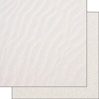 Scrapbook Customs - 12 x 12 Double Sided Paper - Sand Texture - White