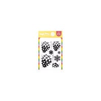 Waffle Flower Crafts - Clear Photopolymer Stamps - Snowcapped Pinecone Details