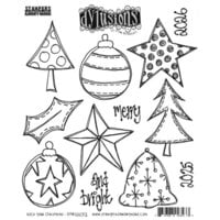 Stampers Anonymous - Dylusions - Cling Mounted Rubber Stamps - Rock Your Christmas