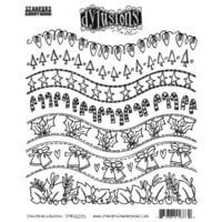 Stampers Anonymous - Dylusions - Cling Mounted Rubber Stamps - Christmas Borders