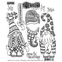 Stampers Anonymous - Dylusions - Cling Mounted Rubber Stamps - Gnome For The Holidays