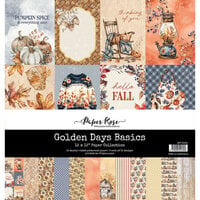 Paper Rose - Golden Days Collection - 12 x 12 Paper Pack - Basics