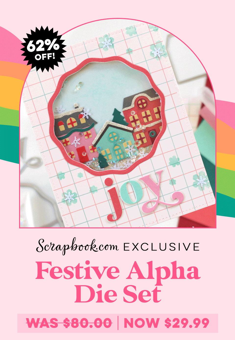 Festive Alpha Die Set Was $80.00 Now $29.99