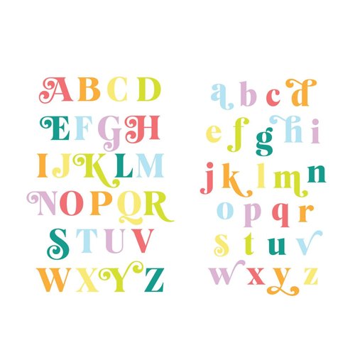 Scrapbook.com - Decorative Die Set - Festive Alphabet - Upper and Lower
