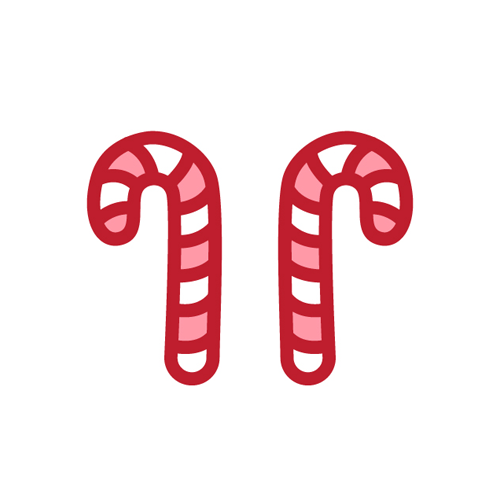 Scrapbook.com - Decorative Die Set - Mini Candy Canes