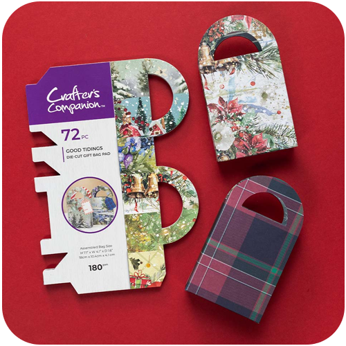 Crafter's Companion - Die-Cut Gift Bag Paper Pad - Good Tidings