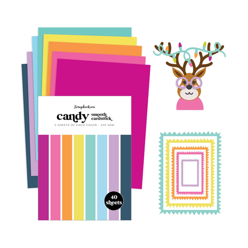 Scrapbook.com - Reindeer Bundle - Dies and Paper
