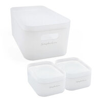Scrapbook.com - Small and Large Storage Bins - Frost - 3 Pack