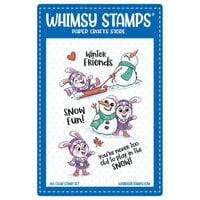 Whimsy Stamps - Clear Photopolymer Stamps - Winter Friends Snowman and Bunny