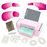 Sizzix - Big Shot Switch Plus Machine Die Cutting Bundle - Cherry Blossom - Magnetic Magic Mat and Wavy Dies